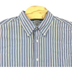 BROOKS BROTHERS Regent Mens XL Shirt Button-Down Multicolor Striped Colorblock